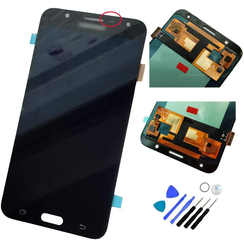 Su amigo для J7 Neo SM-J701 сенсорный экран дигитайзер ЖК-экран сборка Замена AMOLED Черный Серебристый Золотой ЖК