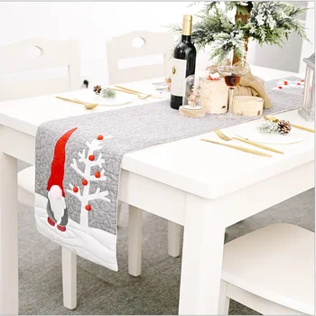 

1 piece Christmas creative faceless doll table runner decoration