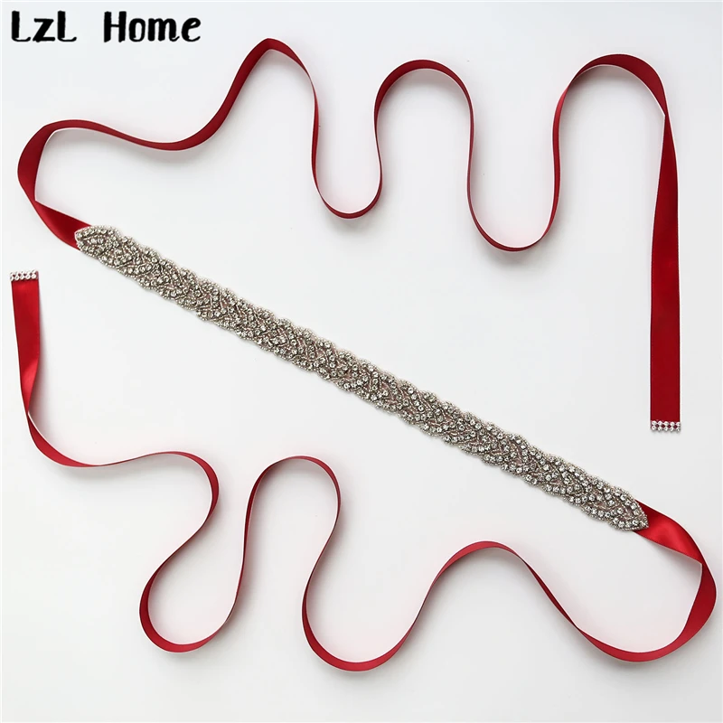 LzL Home Women's rhinestone belt handmade wedding accessories bridal belt best-selling bridal party white rhinestone bridal waistband bridal garter belt
