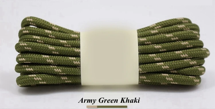 Durable Outdoor Sport Shoelaces - Round, Non-Slip, Multiple Lengths & Colors