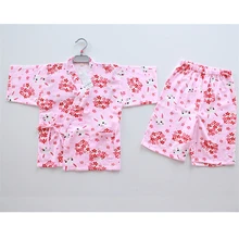 Новинка; кимоно для девочек; банный халат с милыми кроликами сакуры; одежда для сна; пижамные комплекты; детская ночная рубашка из хлопка; домашняя одежда; одежда для отдыха