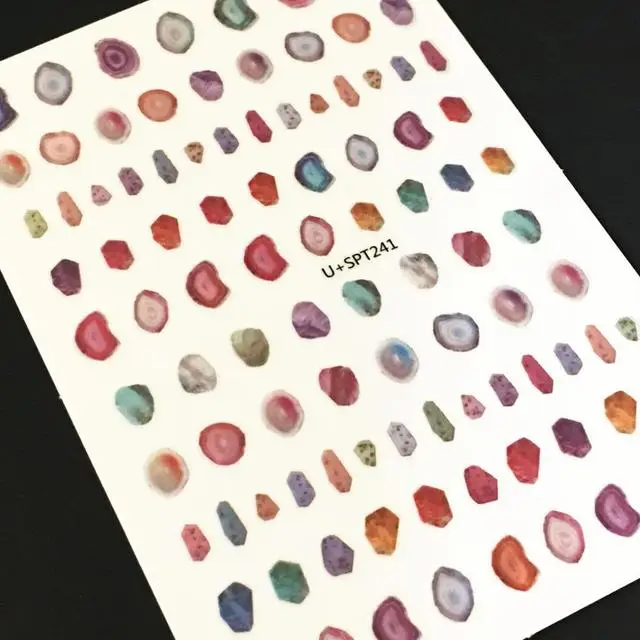 Newest MG505-02 lable design nail stickers 3d Japan Korea style nail decals self-adhesive DIY nail decoration tools 241