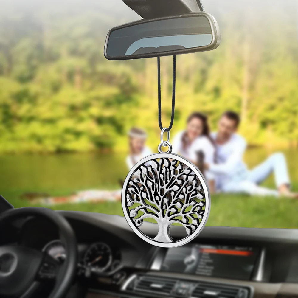 

Car Pendant Round Happy Pepi Tree styling Rearview Mirror Decoration Auto Hanging Ornament Automobiles Interior Accessories Gift