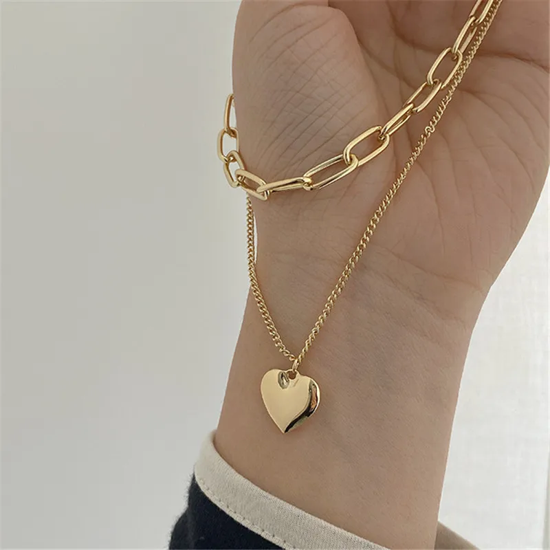 Fashion Asymmetric Lock Necklace for Women Twist Gold Silver Color Chunky Thick Lock Choker Chain Necklaces Party Jewelry