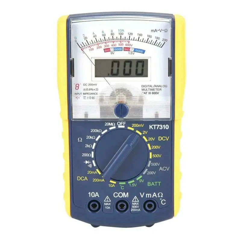 Портативный мультиметры двойной дисплей аналоговые счетчики KT7310 набор тестеров
