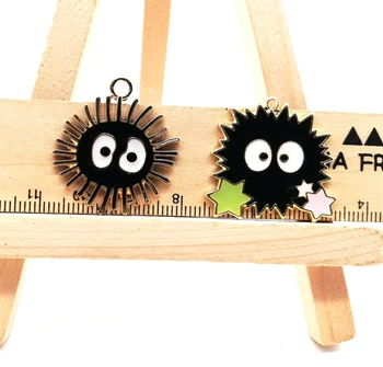 

100 PCS Cartoon Anime balck ball Charm Necklace/Bracelet/Earrings Pendants DIY Jewelry Making Accesses