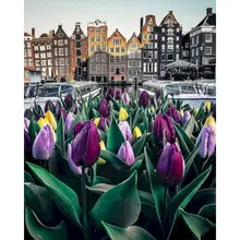 

GATYZTORY Flowers Framed Paint By Numbers For Adults Picture On Canvas Home Decor Coloring By Numbers 60x75cm