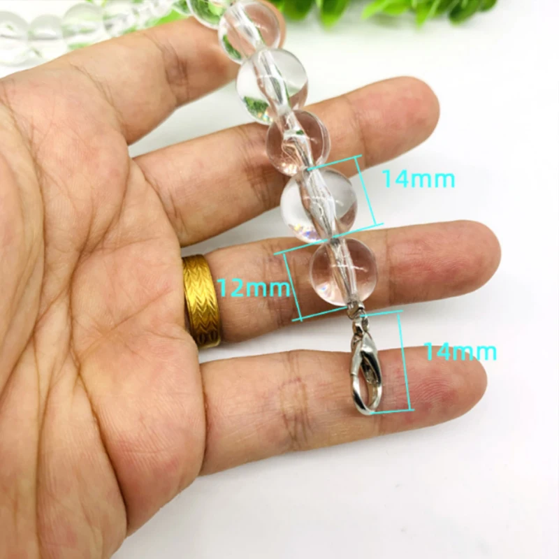 New Fashion Acylic Clear Beaded Short Bag Straps Handbag Accessories Transparent Resin Bead Purse Belt Handles Bag Chain Strap