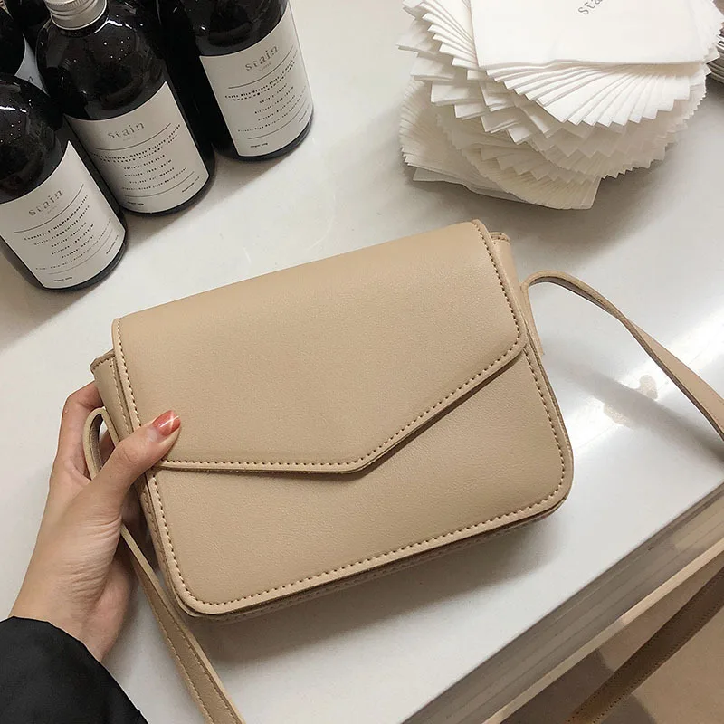 

New Small Bag Slant Across Retro Small Square Bag Simple Girl Satchel