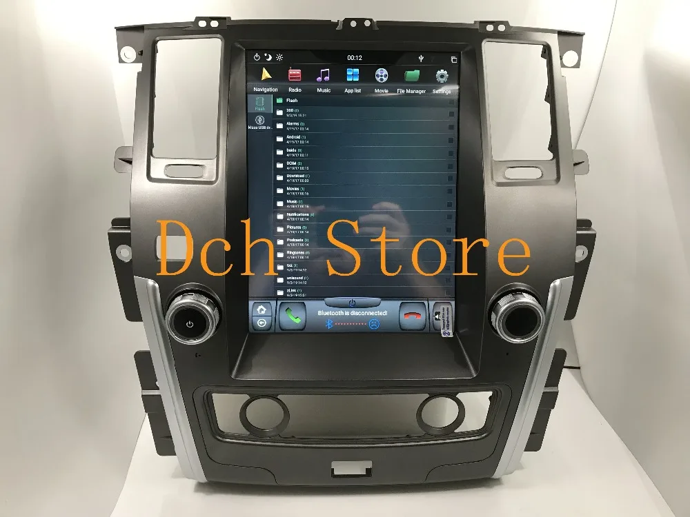 12,1 вертикальный Тесла стиль Android 8,1 автомобиля DVD gps для Nissan Patrol 2010 2011 2012 2013 навигации PX6