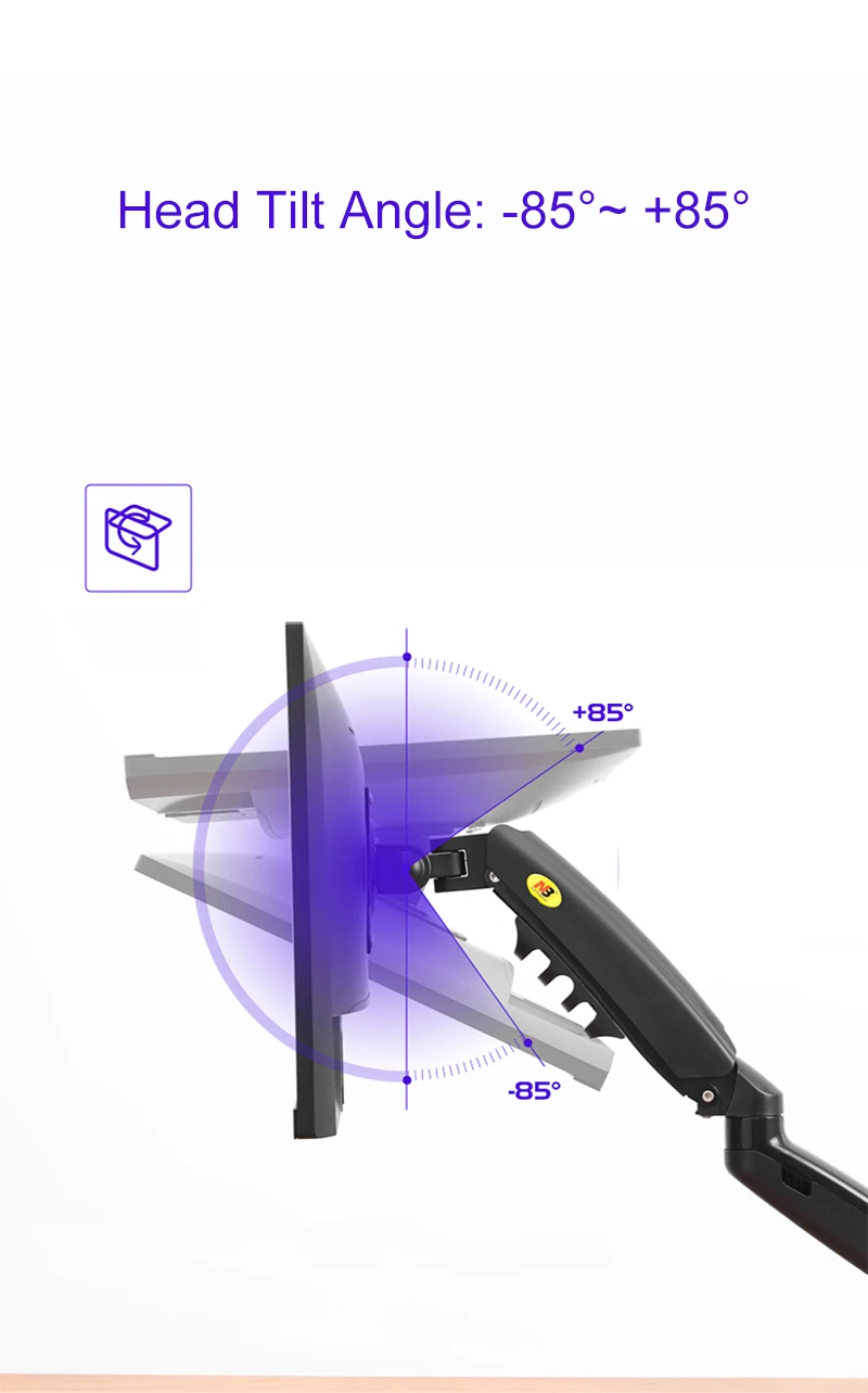 Новинка NB F80+ 2XUSB3. 0 настольная газовая пружина 17-2" ЖК-светодиодный держатель для монитора кронштейн полный движения Дисплей Стенд загрузка 2-9 кг