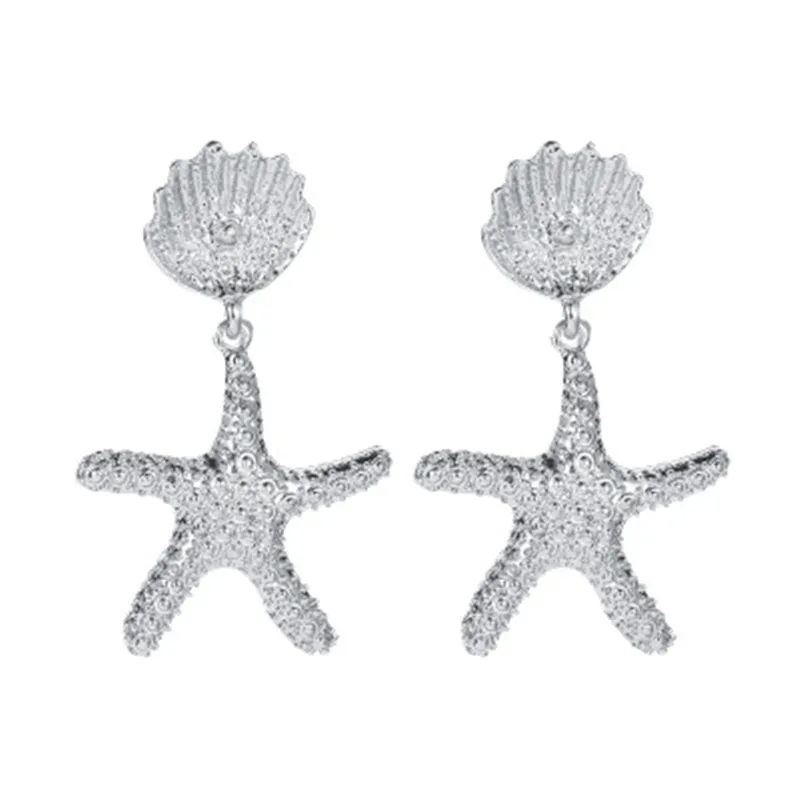 silver Модные серьги kolczyki, коллекция года, большие геометрические серьги для женщин, серьги висячие серьги-капли, современные ювелирные изделия - Окраска металла: silver