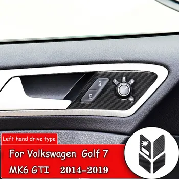 

4Pcs Car styling Carbon Fiber Interior door handle frame Cover Sticker For Volkswagen-VW Golf7-GTI MK7 2014-2019