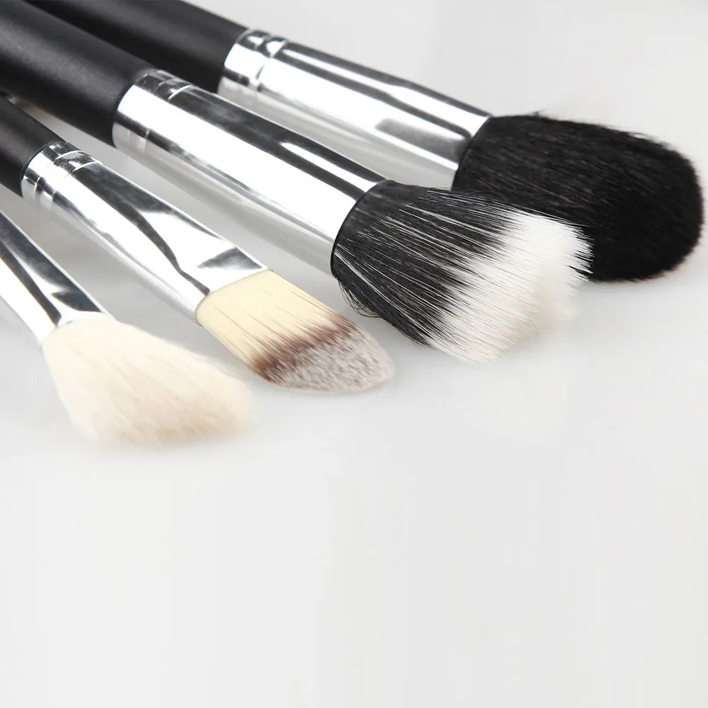 12pcs makeup brushes maquiagem powder eye shadow silver handle goat hair (4)