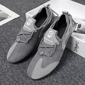 

High Quality Trend Outdoor Men Leather Casual Shoes Trend Hot Sale Adult Driving Shoes Men Loafers Shoes Men's Fashion Sneakers