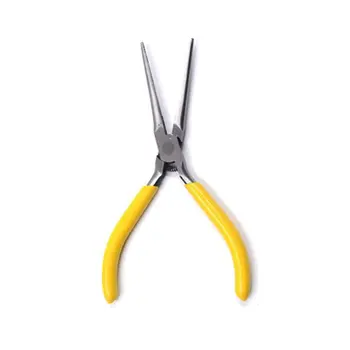 

5 Inch Mini Wire Cutter Pliers Manual Diagonal Pliers Household Small Curved Nose Flat Pliers Carbon Steel Tool Wood