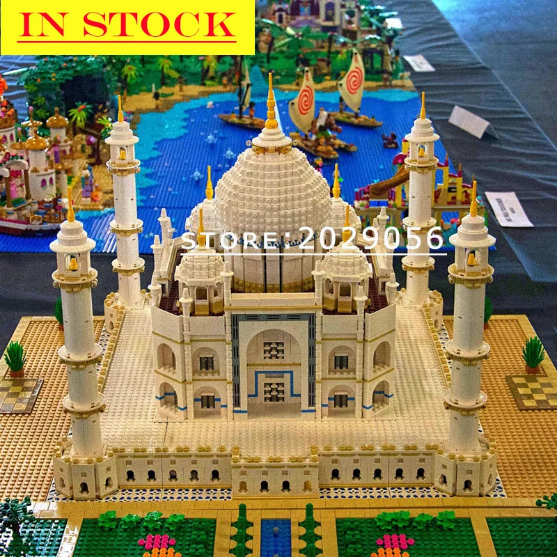 

17008 17001 In Stock The Taj Mahal Architecture set CREATOR 3508PCS Model Building blcoks bricks Toys 10256 10189