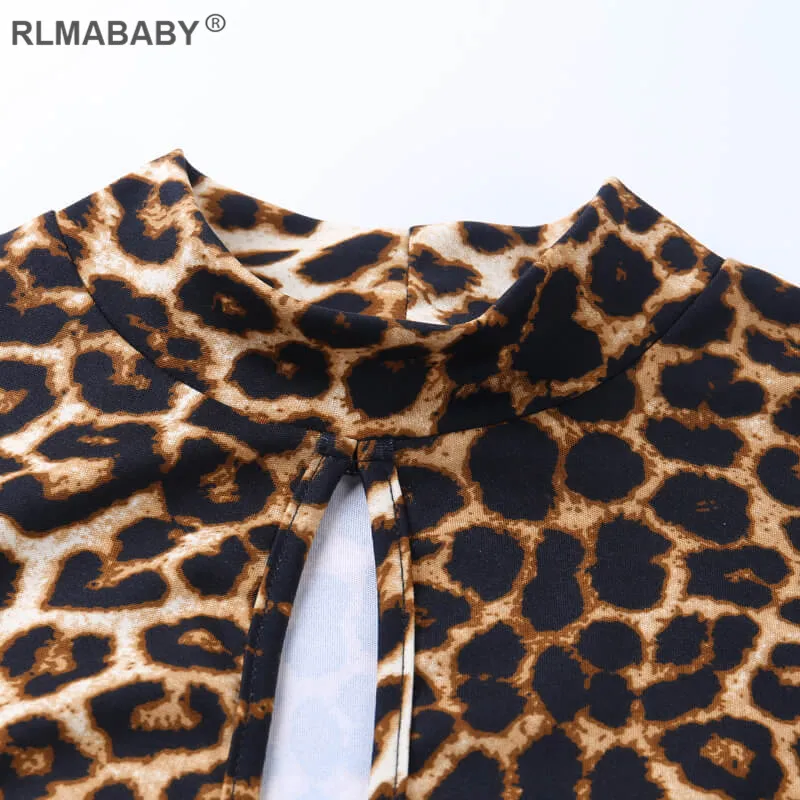 RLMABABY элегантное рождественское вечернее платье с прозрачными кисточками и леопардовым принтом женское сексуальное облегающее мини-платье с длинным рукавом