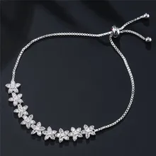 UILZ милый цветок CZ очаровательный браслет для женщин в форме звезды браслет и браслет Pulseras Mujer женские свадебные ювелирные изделия UB2079