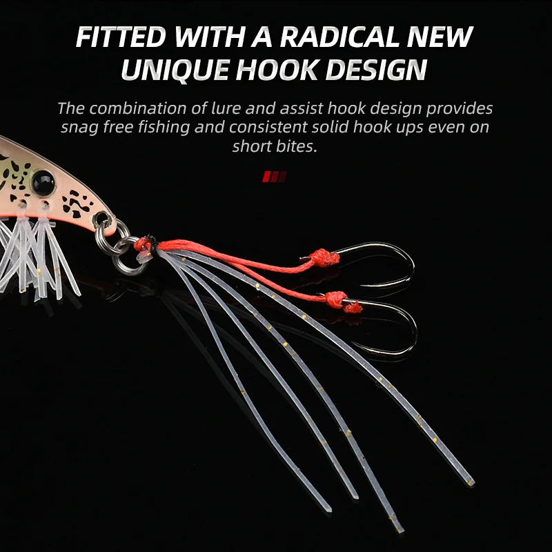ALLBLUE Crazy Shrimp 7g 14g Metal VIB Sinking Blade Spoon Fishing Lure Bass Artificial Bait With Jig Assist Hook Rubber Skirt 3