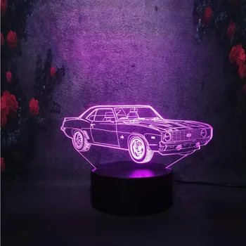 

Luminous Car Vehicle Teen Gift Display USB Charge Energy Saving Bulb Desk Lamp 3D led Night Light Home Living room Lighting Lamp