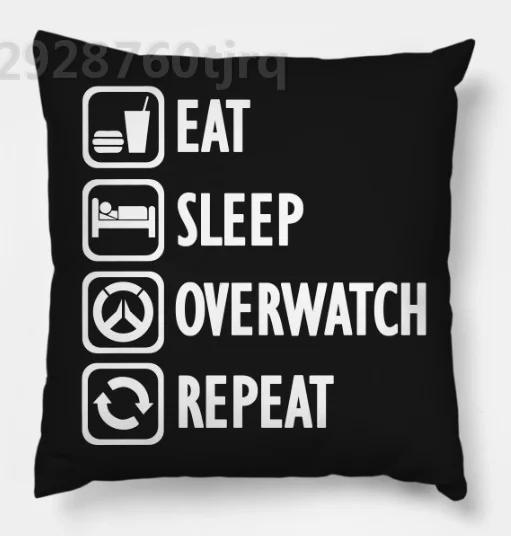 Чехол для подушки с принтом логотипа SCOZOS Overwatch из хлопка, чехол для подушки 45X45 см, 55X55 см(двусторонний - Цвет: photo color