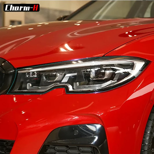 

2pcs Car Styling Headlight Protective Film TPU Transparent Restoration Protection Sticker For BMW 3 Series G20 2019- Accessories