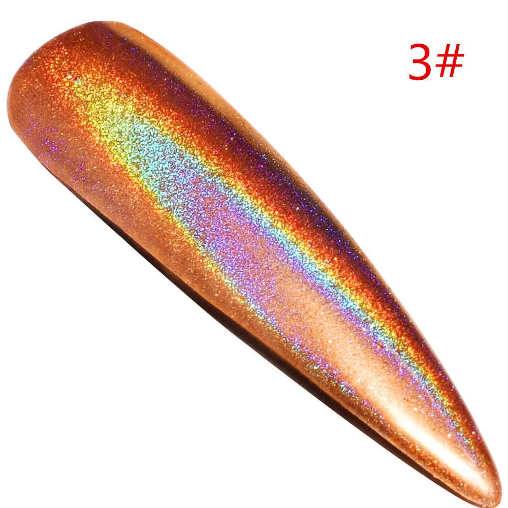 rose gold 0,2 г розовое золото, черный голографический порошок для ногтей, блестящая Лазерная Голография, мерцающие украшения для ногтей, маникюрный Сияющий хромированный пигмент - Цвет: rose gold