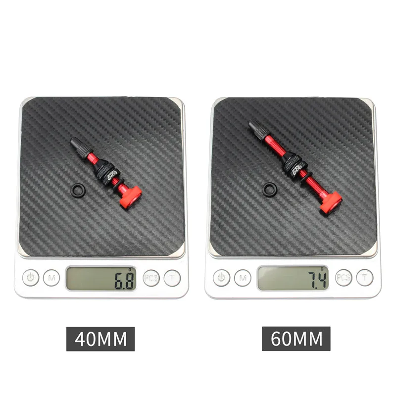 2 Valves Tubeless En Aluminium 40 Mm Pour Vélo - Compatible Pneus VTT Et Route - Avec Capuchons De Protection