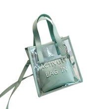 Модная женская прозрачная сумка из прозрачного ПВХ, маленькая сумка-тоут, сумки-мессенджеры, голографическая сумка на плечо, женская сумка, сумка для девочек