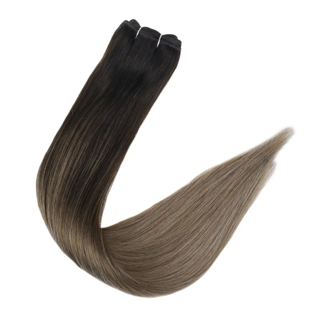 Полный Shine Hair пряди наращивание волос Реми Dip окрашенная Цвет#2/8 утка волос 100 г, вшитые в тканное полотно ленты наращивание волос фабричного производства Волосы remy
