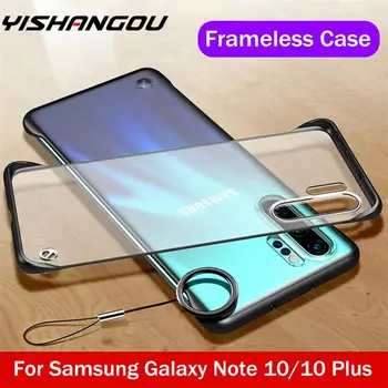 

For Samsung Galaxy Note 10 8 9 S20 S8 S9 S10 Plus S10E A10 A30 A50 A60 A70 A7 2018 Ulta Thin Frameless Clear Hard Ring Case