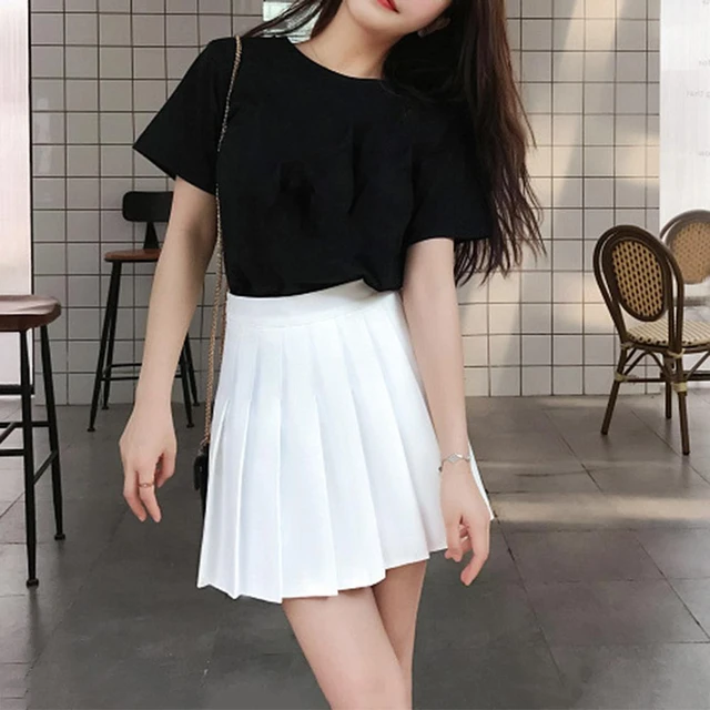 Solid Skater Skirt Maxi For Women - White