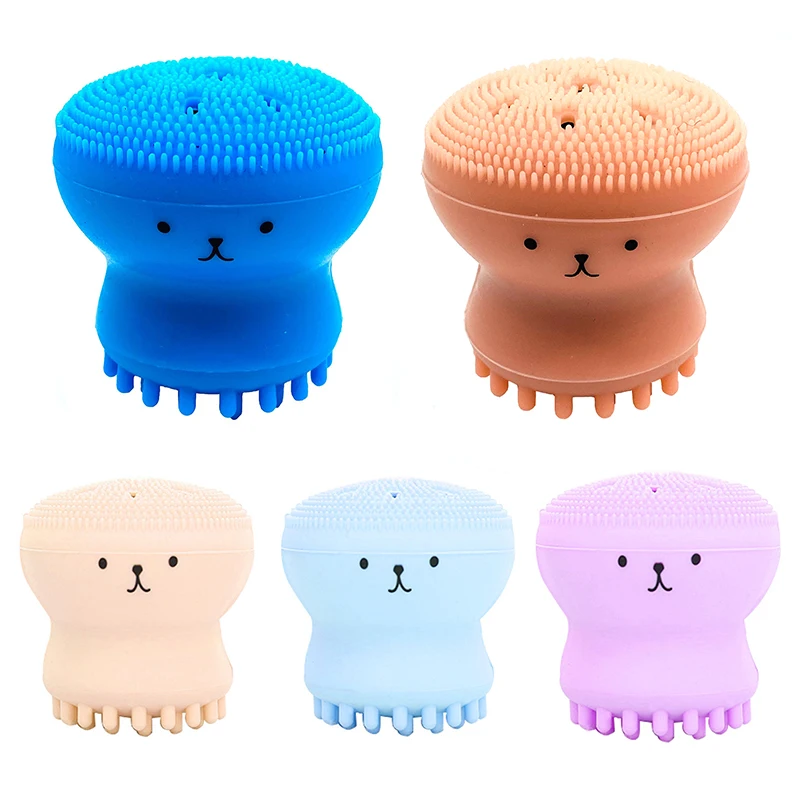 

Silicone Small Octopus Wash Brush 6 Colors Pore Cleaner Exfoliator Face Scrub Cleansing Brushes Face Care Cleansing Instrument