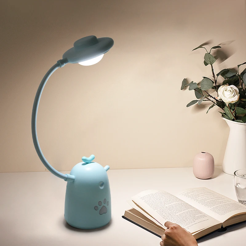 Флеш-накопитель USB, сенсорный затемнения Gugu курица светодиодный настольная лампа малыш Спальня дома Современные внутренние исследование прикроватные украшения креативный подарок Ночной светильник