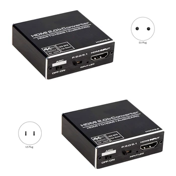 

4K HDMI Switch, HDMI to HDMI+Optical Toslink (5.1 SPDIF)+ AUX Stereo o Converter, HDMI o Adapter(US Plug)