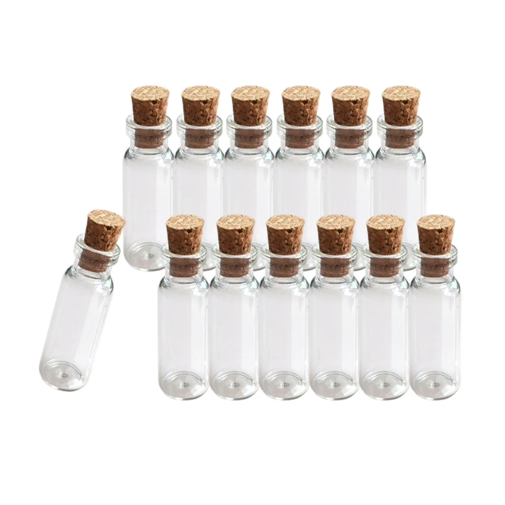 Wholesale 0.5-200ml Empty Vials Clear Glass Bottles & Corks Jars Small Bottles