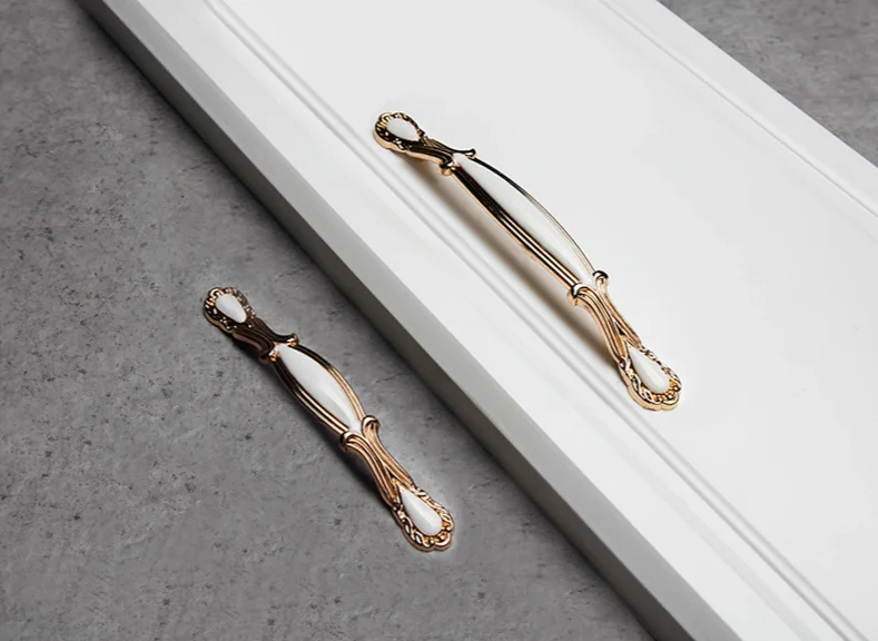 Aluminum Alloy Cabinet Handles Solid Kitchen Cupboard Pulls (2)