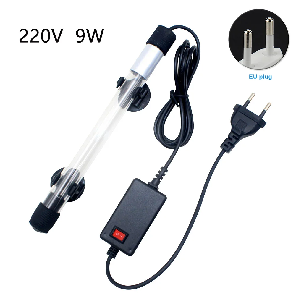 

Aquarium UV Lamp Algae Resistant Anti Explosion Sterilizer Light Suction Cup Cleaning Adjustable Disinfection Water Purify Pond