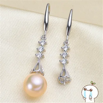 

Earrings Settings Blank Base Cabochon Stud Ear Flat Base Posts Pure Plug Silver Earrings Jewelry Making Women's Accessories