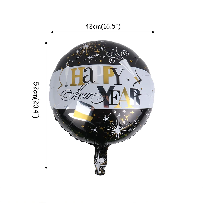 1pcs balloon Воздушные шары с Новым годом, Черное золото, бутылка вина, фольгированный шар, Рождественское украшение для дома, новогодняя фоторамка, реквизит - Цвет: 1pcs balloon