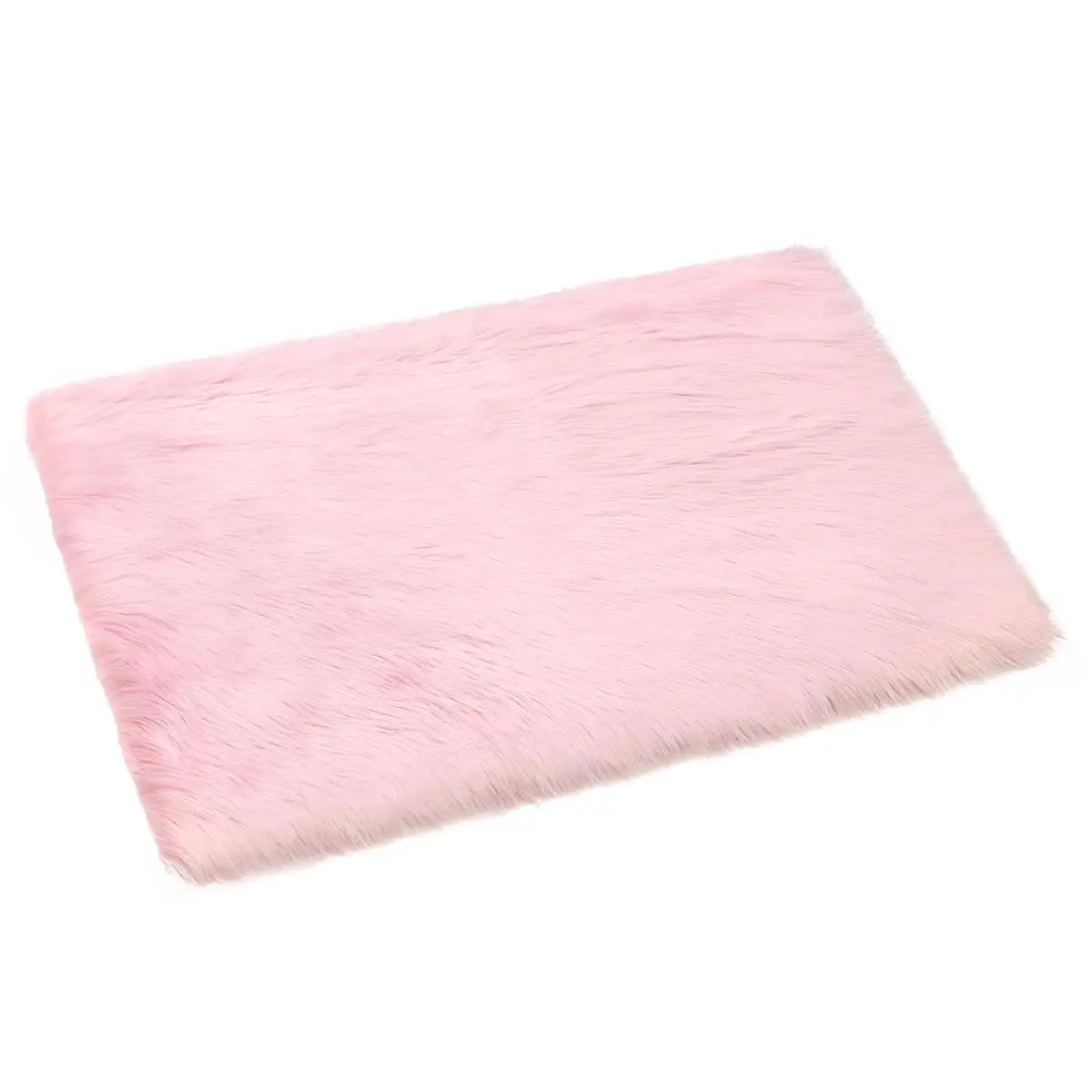 Light pink Мех из искусственной овчины, ворсистый ковер для гостиной, спальни, коврик из кожи, мех, однотонный пушистый коврик, моющийся коврик из искусственного меха для спальни - Цвет: Light pink