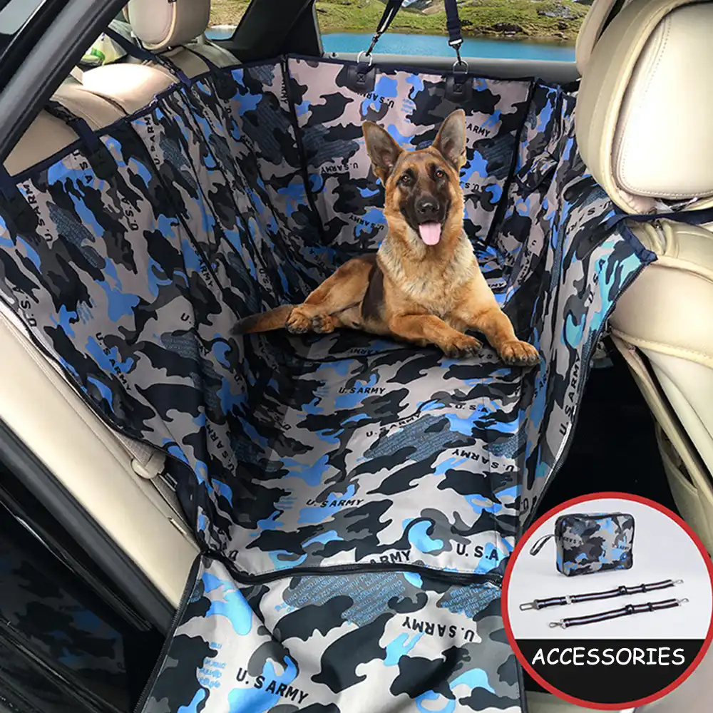 犬のカーシートカバーペット犬旅行マット防水メッシュ犬キャリア車ハンモッククッションプロテクタージッパーとポケットペットのための 犬のキャリア Aliexpress