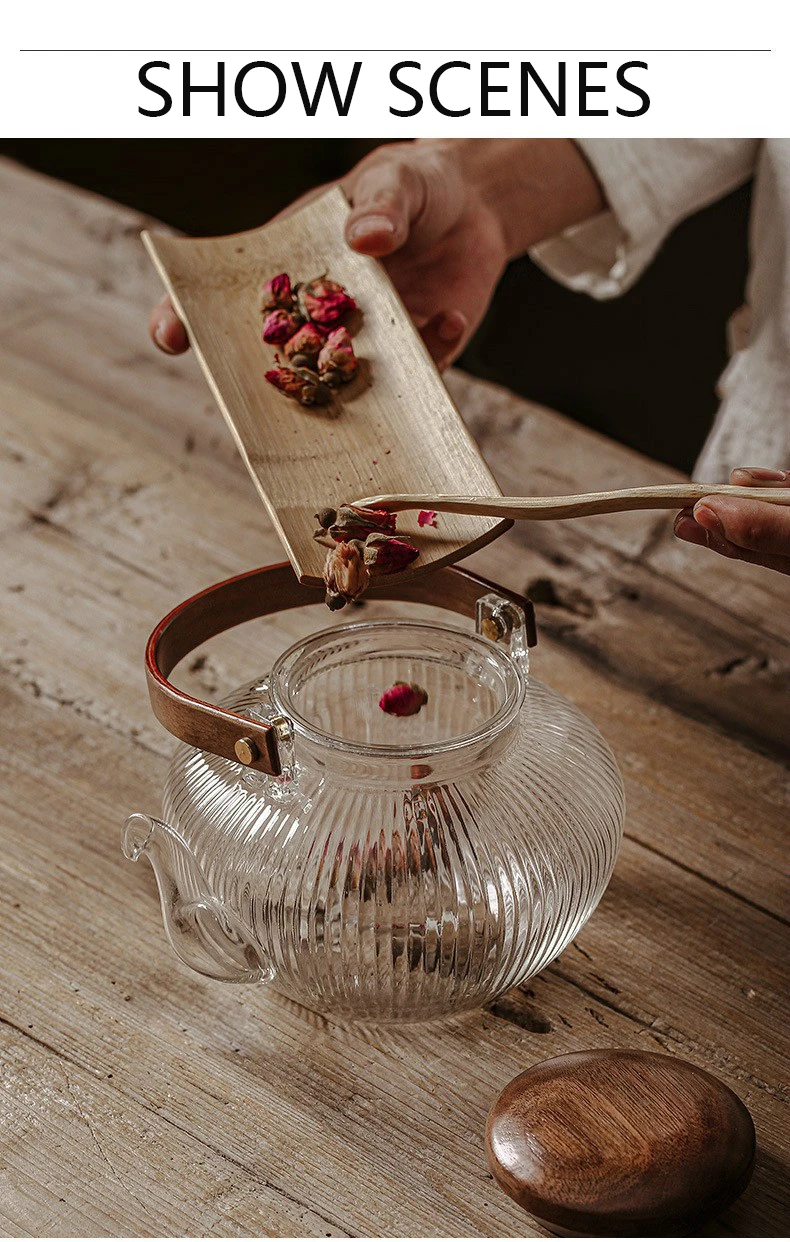 Description Picture 6 of item800Ml Gong Fu Tea Set Electric Tea Kettle Womb Tea Milk Oolong Tea Infuser Chinese Glass Teapot Health Food Office Accessories