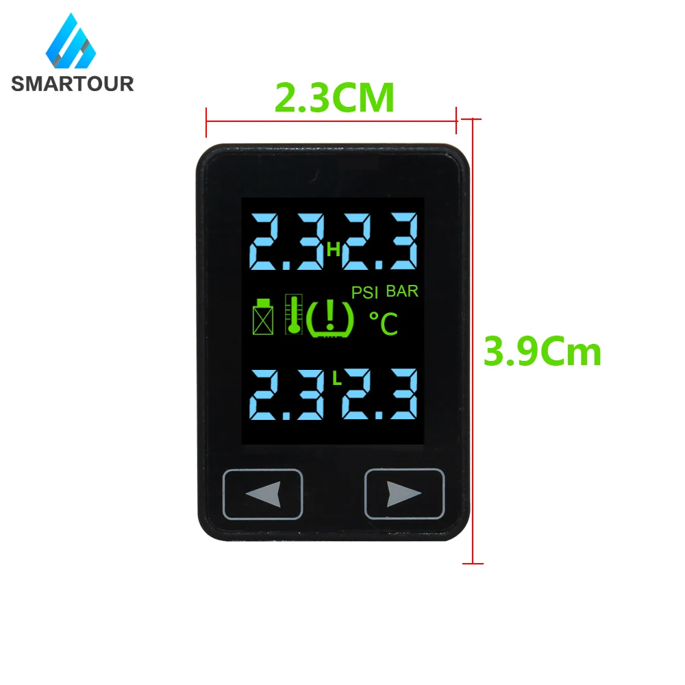 Smartour TPMS 4 Внешний датчик ЖК дисплей система мониторинга давления в шинах