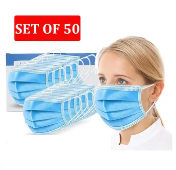 

Disposable Protective Mask 3 Layers Dustproof Facial Protective Cover Masks TATTOO INK