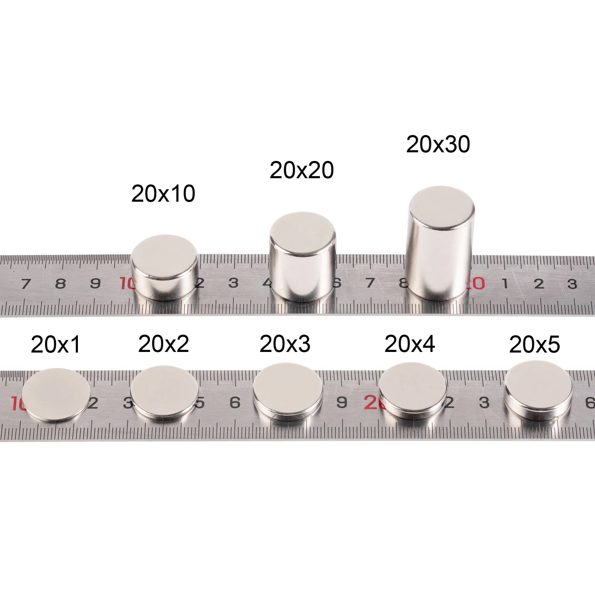 ZOOFOXS 20x1 20x2 20x3 20x4 20x5 20x10 20x20mm Small Round Neodymium Magnets N35 Strong Magnetic Disc Permanet Rare Earth Magnet