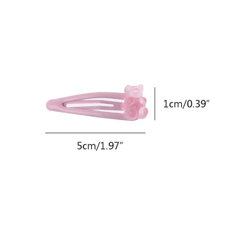 50 шт. смешанные макароны Gummy Bear Bobby Pin дети мультфильм медведь мягкие красивые заколки M6CD