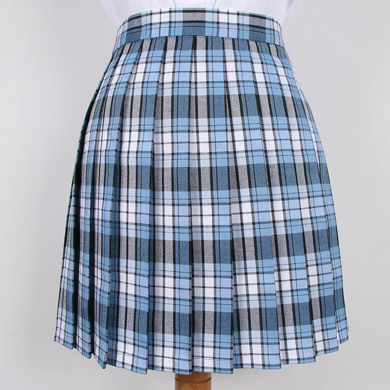Japanese School Dresses Plaid Pleated Skirt Student Cosplay Anime Mini Grid Skirt Jk Uniforms Sailor Suit Short Skirts For Girls 3