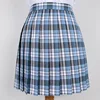 Japanese School Dresses Plaid Pleated Skirt Student Cosplay Anime Mini Grid Skirt Jk Uniforms Sailor Suit Short Skirts For Girls 3
